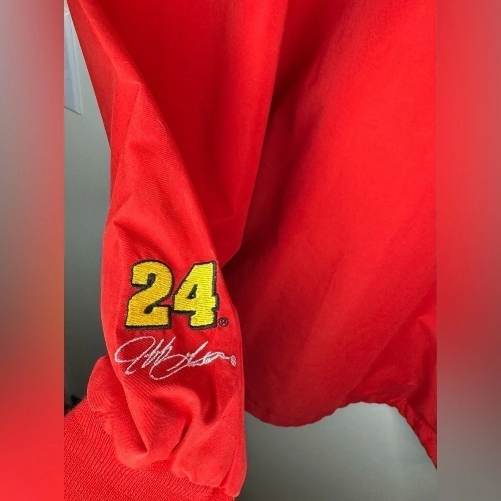 Nascar Jeff Gordon #24 Men’s Red Chase Authentics V-Neck Pullover Size L
